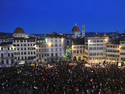 Manifestaci&oacute;n contra el racismo en Florencia.