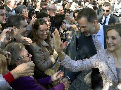 Los Reyes de Espa&ntilde;a, Felipe VI y Letizia, durante su visita a Portugal. 