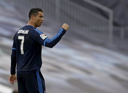 Cristiano Ronaldo celebra el 0-1 en el marcador.