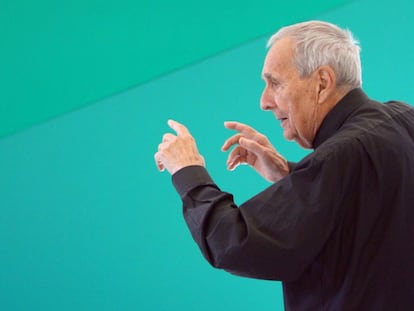 El artista Gottfried Honegger, fallecido el domingo en Zurich.
