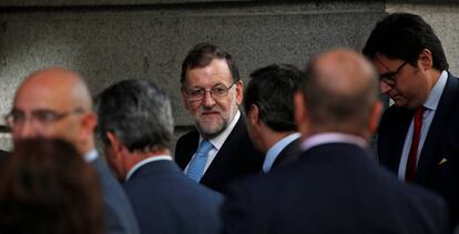 Mariano Rajoy a su llegada al Congreso el día de la constitución de las Cortes.