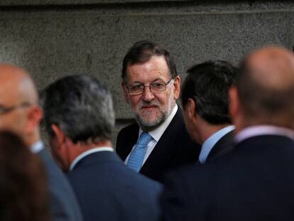 Mariano Rajoy a su llegada al Congreso el d&iacute;a de la constituci&oacute;n de las Cortes. 