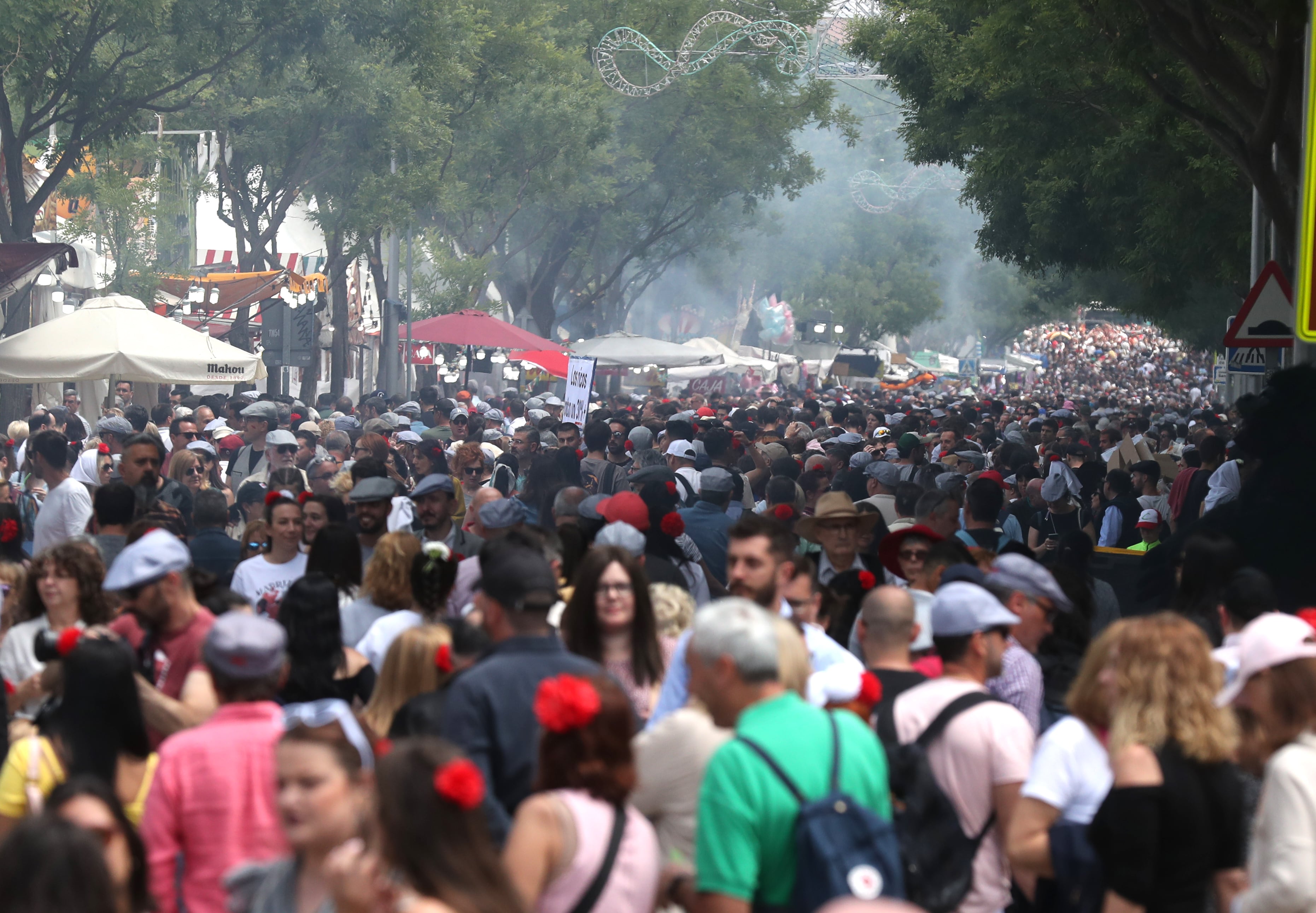 Fiestas de San Isidro en la pradera junto a la ermita en Madrid, el 15 de mayo de 2023.