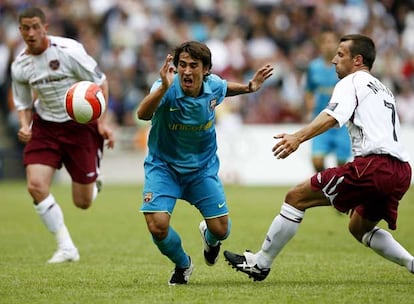 Bojan, en un partido de la pretemporada con el Barcelona.