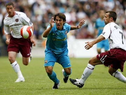 Bojan, en un partido de la pretemporada con el Barcelona.