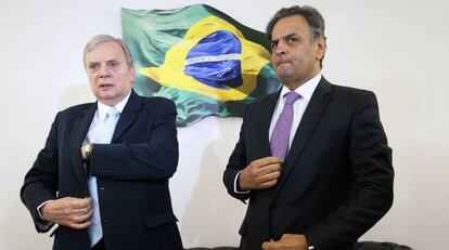 Os senadores Tasso e Aécio.