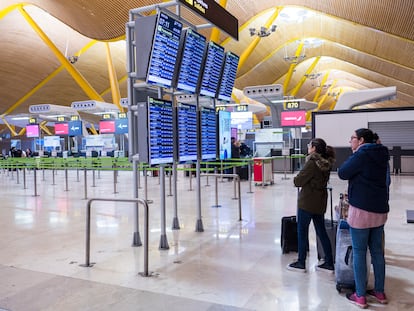 DVD 1194 (05/01/24)  Primera jornada de hulega de la empresa de handling de Iberia (Iberia Airport Service) en el aeropuerto de MAdrid- Barajas © Claudio Álvarez