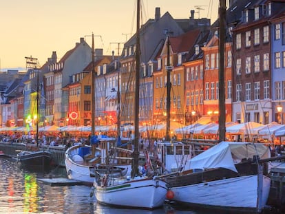 El canal de Nyhavn, en la ciudad de Copenhague.