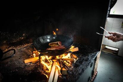 Pimientos a la lumbre