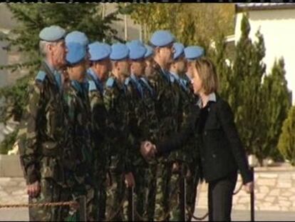 Chacón lleva el calor navideño a las topas del Líbano