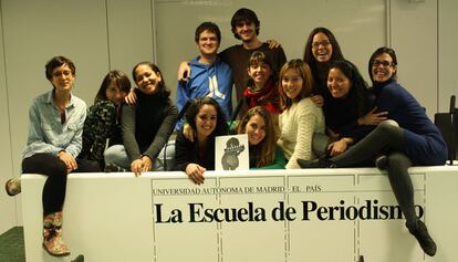 El equipo del proyecto final de digital de la XXV Promoción del Máster de la Escuela de Periodismo UAM / EL PAÍS.