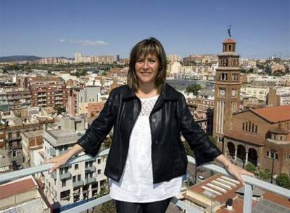 Núria Marín, en la terraza del edificio consistorial.