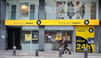 Oficina del Sabadell d&#039;Andorra, en Andorra la Vella.