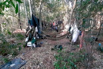 Campamento del Ejército del Pueblo Paraguayo atacado por militares paraguayos el 2 de septiembre.