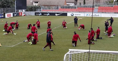 El entrenamiento del Atl&eacute;tico.