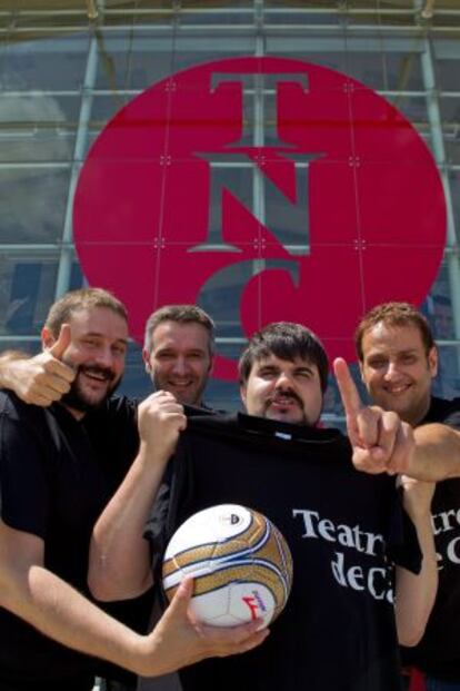 El quartet de la selecció (del) Nacional: d'esquerra a dreta, Marc Rosich, Pere Riera, Jordi Casanovas i Albert Espinosa.