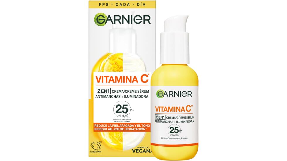 Crema sérum antimanchas e iluminadora de Garnier.