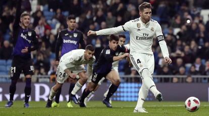 Ramos marca de penalti ante el Leganés en Copa.