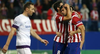 Diego Costa celebra el último gol de la noche