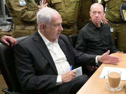 El primer ministro israelí, Benjamín Netanyahu, el domingo durante una reunión en Tel Aviv.