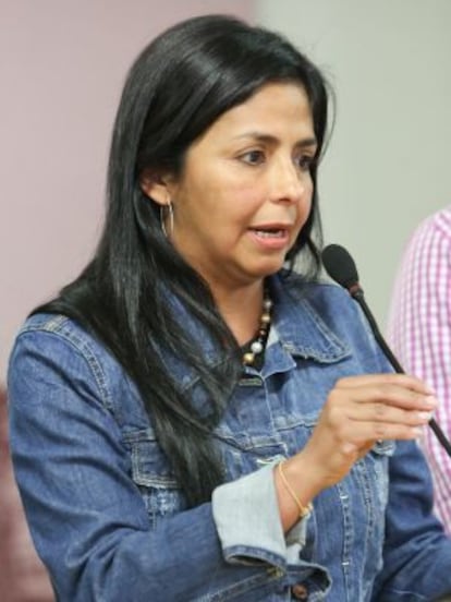 O nova chanceler venezuelana, Delcy Rodríguez.