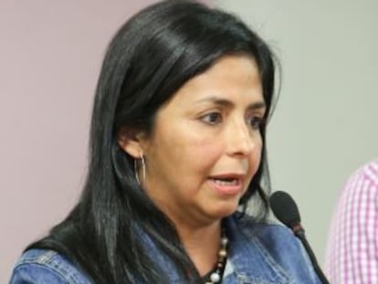O nova chanceler venezuelana, Delcy Rodríguez.