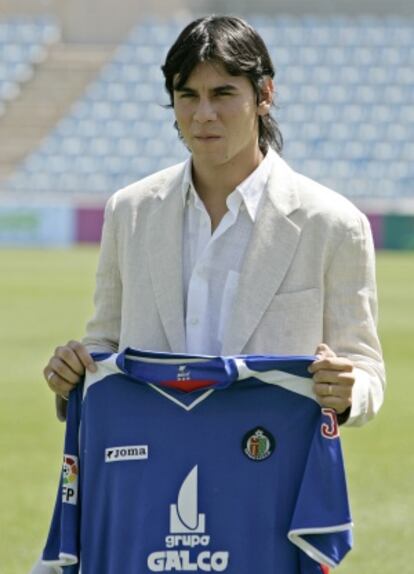 Ustari, en su presentación con el Getafe en 2007.