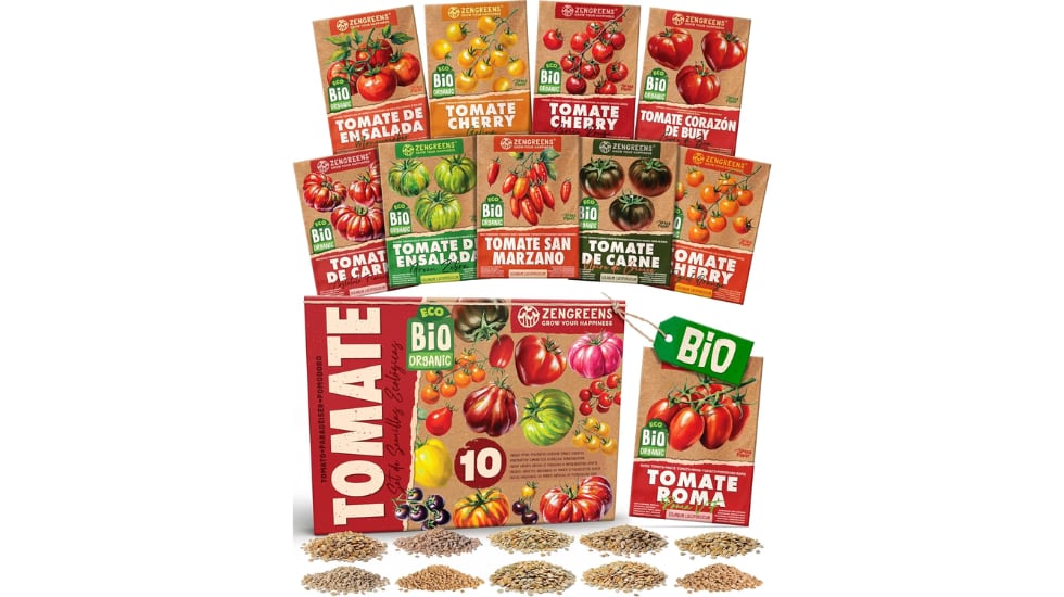 Set de semillas de tomate ecológicas.