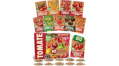 Este es uno de los mejores set de semillas de tomates ecológicas que se puede comprar en Amazon