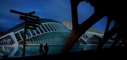 Apagón en la Ciudad de las Ciencias con motivo de la Hora del Planeta que promueve la organización WWF, el 31 de marzo de 2012.