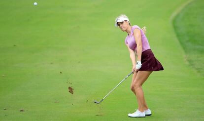 La estadounidese Paige Spiranac en el Omega Dubai Ladies Masters en 2015.