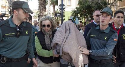 Imagen de la mujer detenida por la Guardia Civil, este jueves en Málaga.