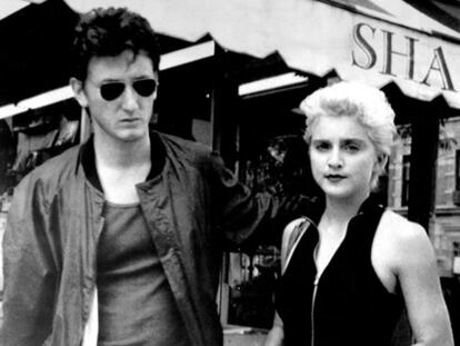 Sean Penn y Madonna, en 1987.