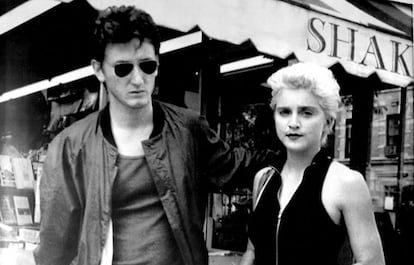 Sean Penn y Madonna, en 1987.