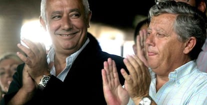 Javier Arenas y Ernesto Marín, en un acto del PP.