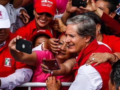 Del mazo, del PRI, durante un acto de campaña