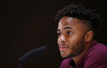 Sterling, en la rueda de prensa de hoy.