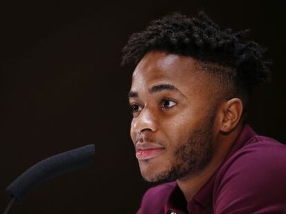 Sterling, en la rueda de prensa de hoy.