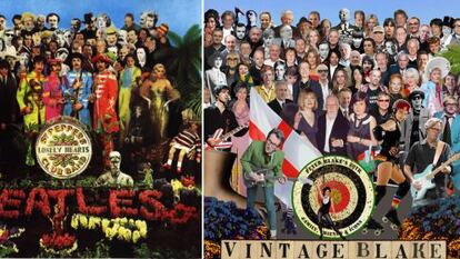 La portada original del 'Sgt. Pepper's Lonely Hearts Club' junto a la nueva
