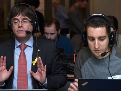 Puigdemont, el d&iacute;a 21 en Bruselas. 