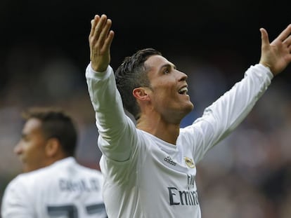 Cristiano Ronaldo celebra un gol ante el Celta.