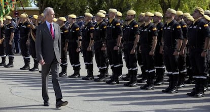 El ministro de Defensa, Pedro Morenes, preside el acto del 10 aniversario de la UME. 