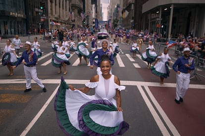 Dancers participate in the National Puerto Rico Day Parade on June 9 in New York.