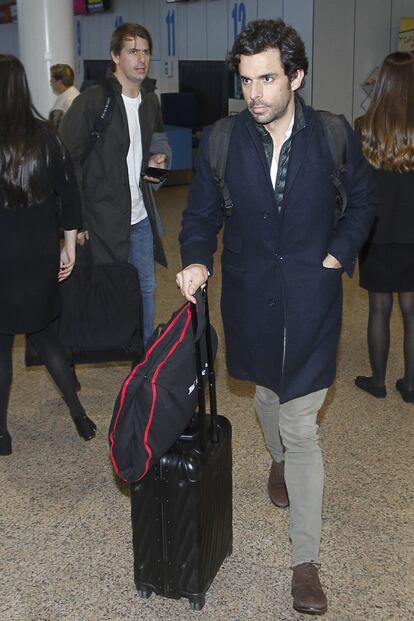 Alonso Aznar, a su llegada a A Coruña. El hijo del expresidente es uno de los mejores amigos de Carlos Torretta.