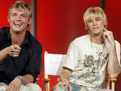 Nick y Aaron Carter en el programa de televisión 'House of Carters' en 2006.