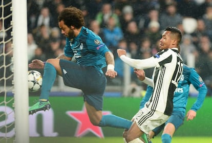 Marcelo marca el tercer gol para el Real Madrid ante la Juventus.