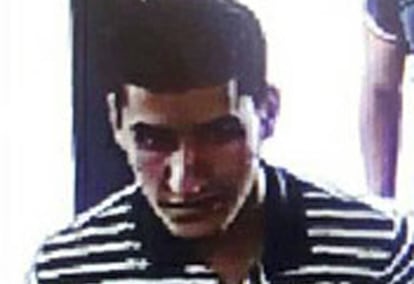 CCTV image of Younes Abouyaaqoub shortly after the attack in Barcelona.