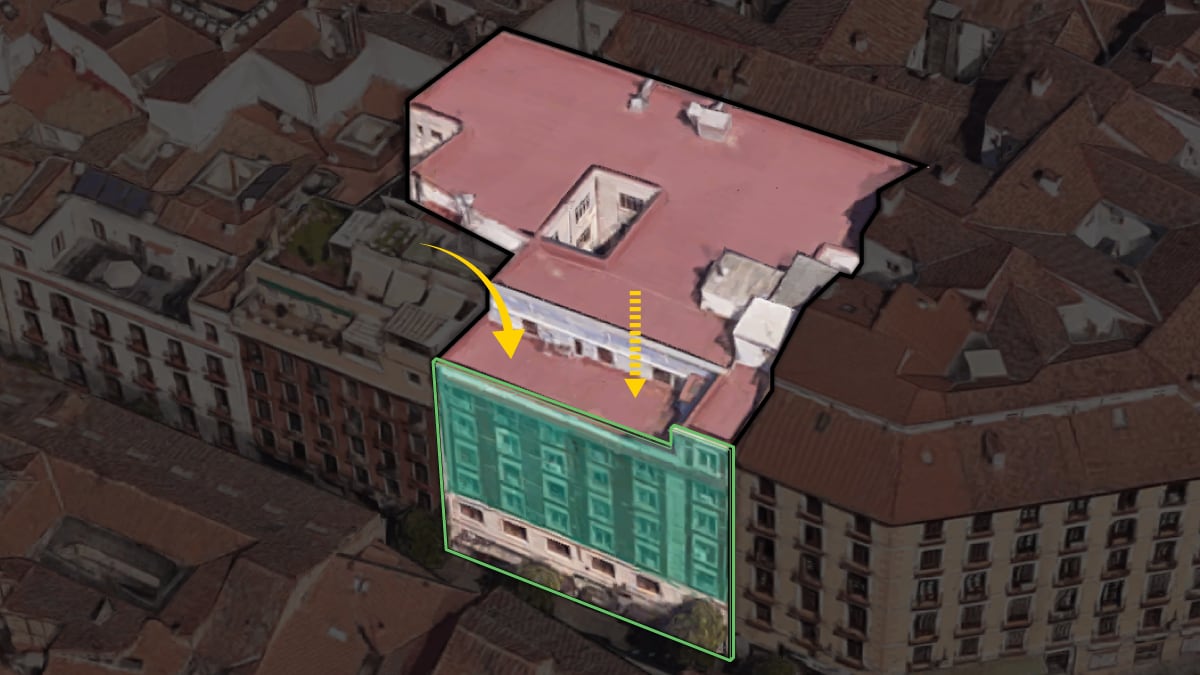 Gráficos | Así era el edificio que se ha derrumbado en el centro de Madrid