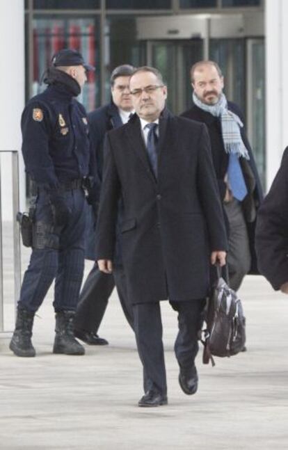 Iglesias, a la salida de declarar por el 'caso Plaza'.