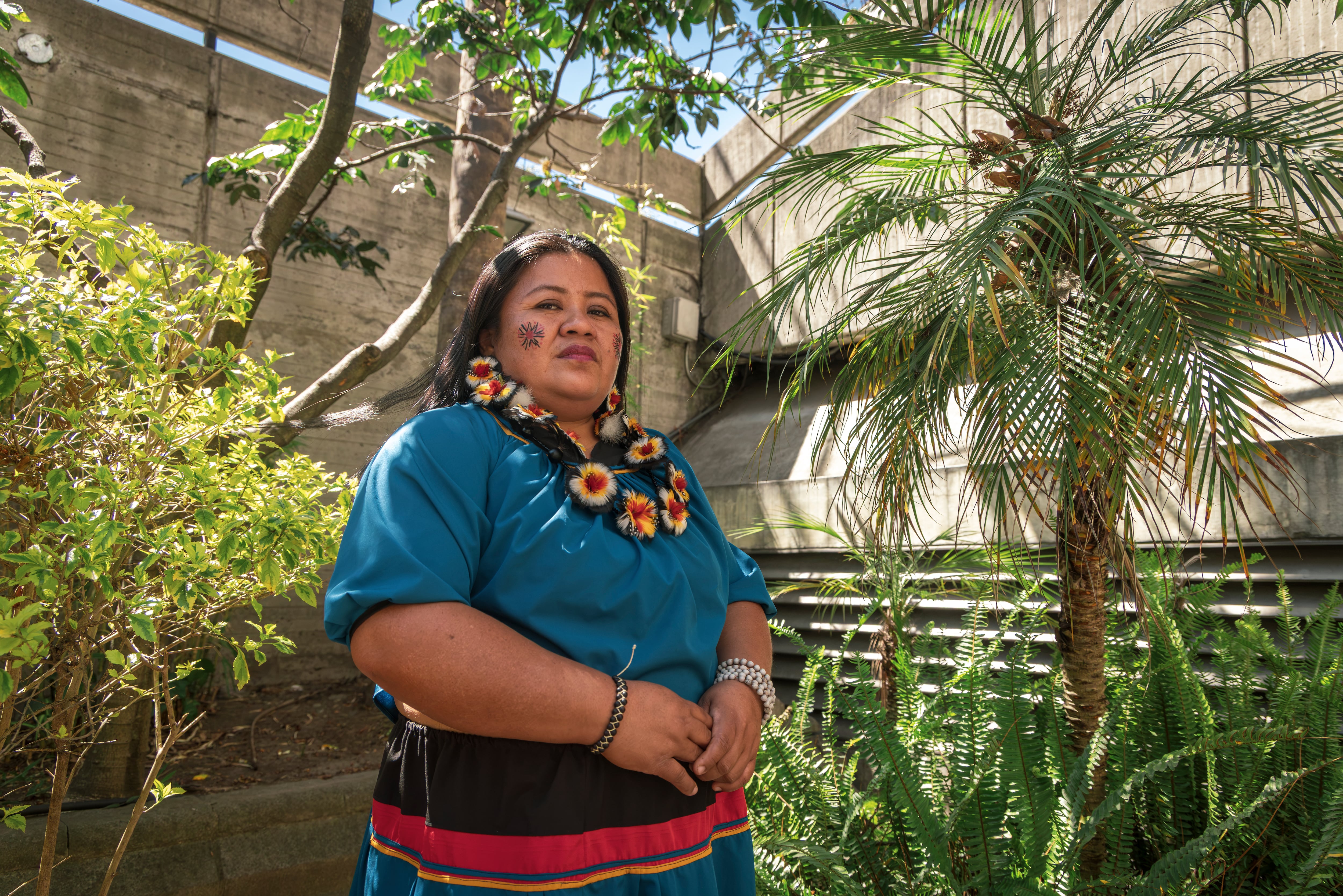Gladys Vargas, lideresa A'i Cofán, en Quito.